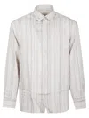 Emporio Armani White Shirt With Striped Pattern