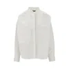 Emporio Armani Verzized Poplin Shirt With Pocket In White