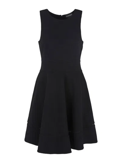 Emporio Armani Sleeveless Mini Dress In Black