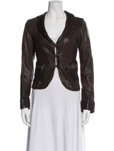 Pre-owned Emporio Armani Vintage 2004 Blazer In Brown