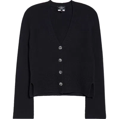 Emporio Armani Virgin Wool & Cashmere Cardigan In Multi