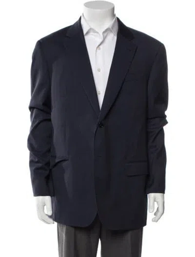 Pre-owned Emporio Armani Virgin Wool Blazer In Blue