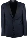 Emporio Armani Jackets With Back Vent And Buttoned Cuffs In Blue