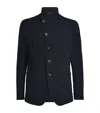 Emporio Armani Giacca Blu Con Pettorina E Cappuccio In Black