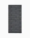 Emporio Armani Virgin-wool Blend Scarf With Jacquard Logo Lettering And Fringes In Blue