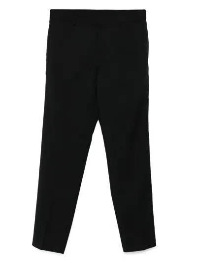 Emporio Armani Virgin Wool Chinos In Schwarz