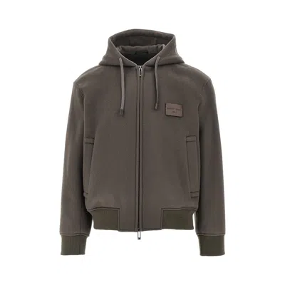 EMPORIO ARMANI VIRGIN WOOL CLOTH BLOUSON