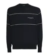 Emporio Armani Virgin-wool Jumper With Jacquard Logo In Black