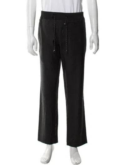 Pre-owned Emporio Armani Virgin Wool Joggers In Black