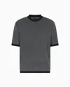 Emporio Armani Virgin-wool Jumper With Two-tone Jacquard Micro Motif