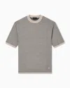 Emporio Armani Virgin-wool Jumper With Two-tone Jacquard Micro Motif In Brown