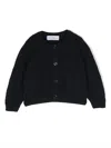 Emporio Armani Virgin-wool Knitted Cardigan In Blue