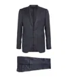 Emporio Armani Virgin Wool Pinstripe 2-piece Suit In Blue
