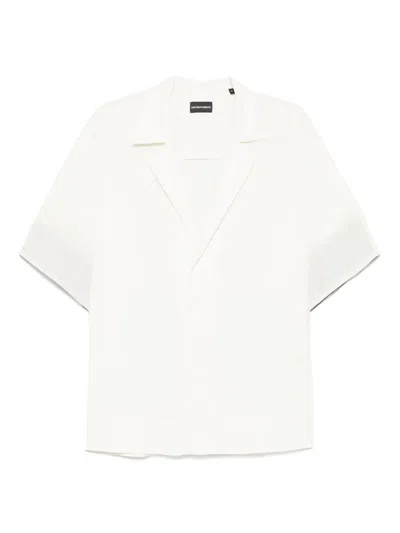 Emporio Armani Virgin Wool Shirt In Neutral