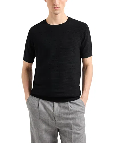 EMPORIO ARMANI VIRGIN WOOL SHORT SLEEVE SWEATER