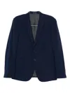 Emporio Armani Virgin Wool Single-breasted Suit In Blue
