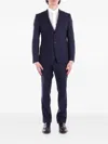 Emporio Armani Virgin-wool Single-breasted Suit In Black