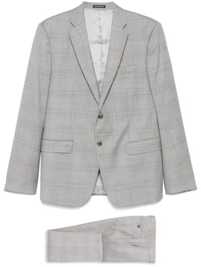 Emporio Armani Virgin Wool Suit In グレー