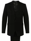 Emporio Armani Virgin Wool Single-breasted Suit In Black