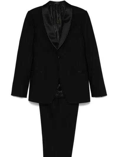 Emporio Armani Virgin-wool Suit In Black