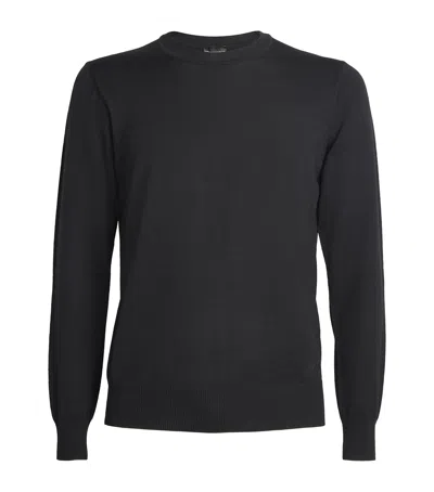 Emporio Armani Virgin Wool Sweater In Black