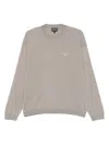 Emporio Armani Wool Blend Sweater In Grau