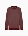 Emporio Armani Geo Jacquard Virgin Wool Blend Crewneck Sweater In Animal Print