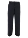 Emporio Armani Virgin-wool Trousers In Blue