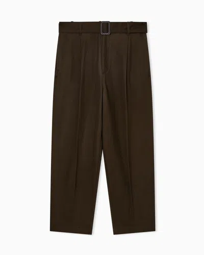 EMPORIO ARMANI VIRGIN WOOL TROUSERS WITH BELT