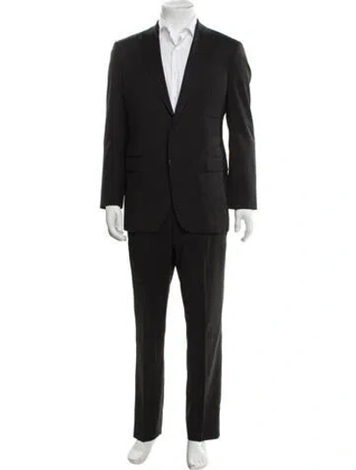 Pre-owned Emporio Armani Virgin Wool Two-piece Suit In Black
