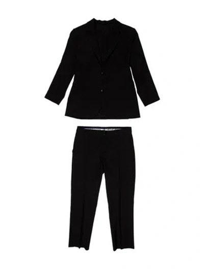 Pre-owned Emporio Armani Virgin Wool Two-piece Suit In Blue