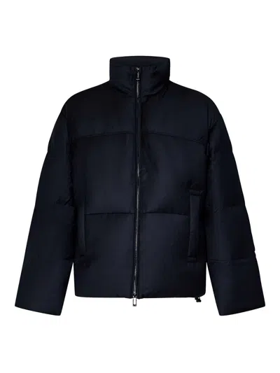 Emporio Armani Down Jacket In Padded And Quilted Nylon In Blunavy