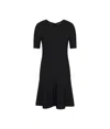 Emporio Armani Viscose Crêpe Jersey Dress With Frill In Black