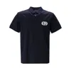 Emporio Armani Embroidered Logo Polo Shirt In Blue