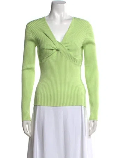 Pre-owned Emporio Armani V-neck Sweater W/ Tags In Green