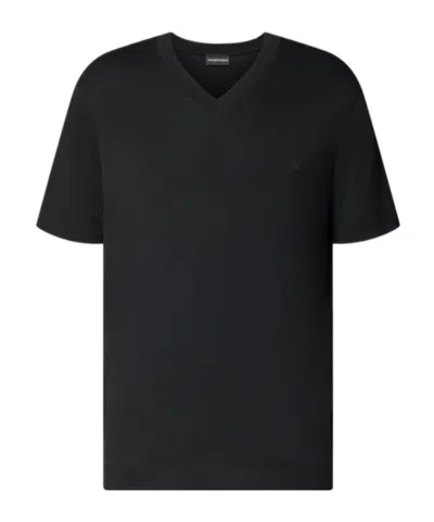 Emporio Armani V-neck T-shirt In Animal Print
