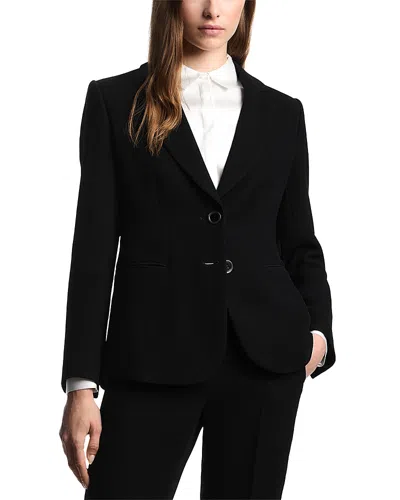 Emporio Armani Wafer Texture Blazer In Black