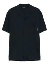 Emporio Armani Waffle Jersey Loungewear Jumper In Blue