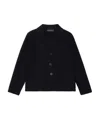 Emporio Armani Waffle-knit Blazer In Black