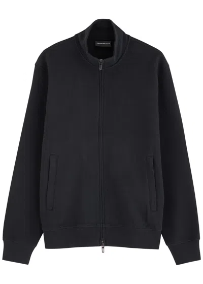 Emporio Armani Waffle-knit Jersey Jacket In Multi