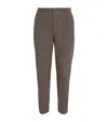 Emporio Armani Waffle-knit Straight Sweatpants In Brown