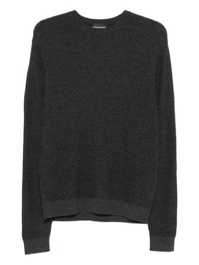 Emporio Armani Wool Sweater In Blue