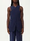 Emporio Armani Waistcoat  Woman Color Blue In Blue