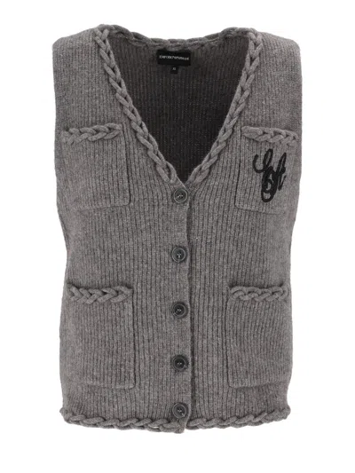 Emporio Armani Waistcoat In Gray