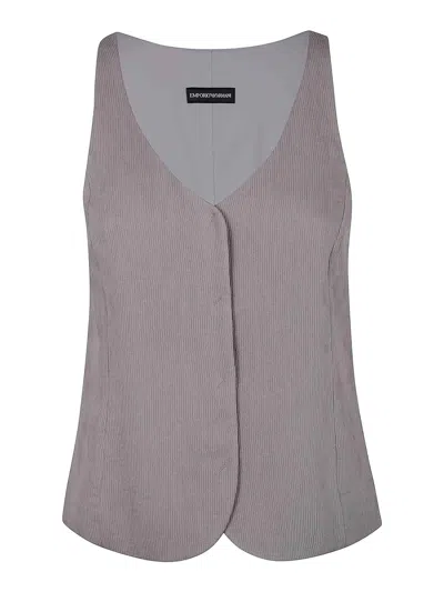 Emporio Armani Waistcoat In Grey