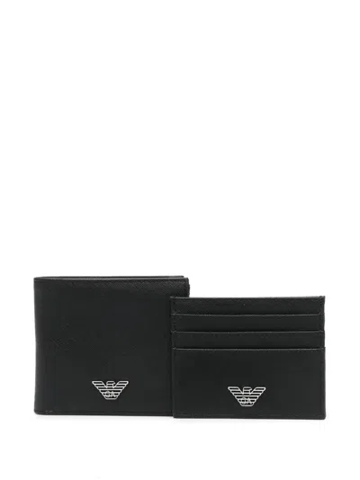 Emporio Armani Wallet Classic Set In Black