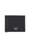 Emporio Armani Men's Logo Embossed Wallet In Black