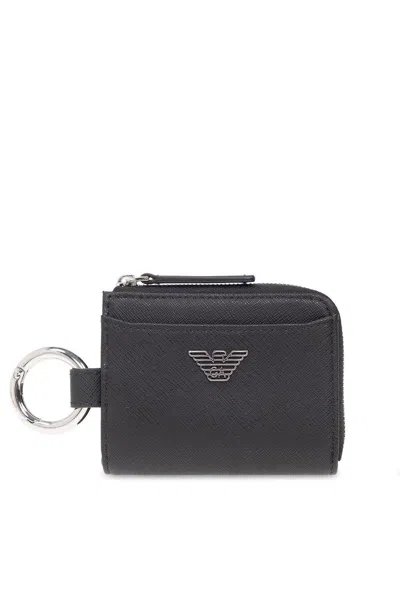Emporio Armani Wallet With Keyring In Black