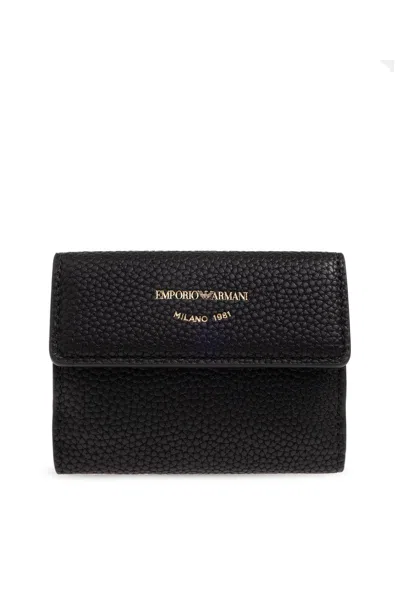 Emporio Armani Wallet With Logo In Black