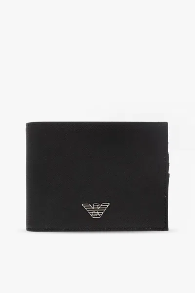 Emporio Armani Wallet With Logo In Black